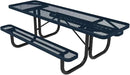 T8H2-TXTDBL Heavy Duty Rectangular Portable Picnic Table, Handicap Accessible on Both Ends, 8 Ft, Textured Dark Blue, Made in America by GreenHaven Gardens