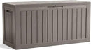80 Gallon Resin Deck Box, Lockable Patio Outdoor Storage Box for Furniture, Garden Tools and Tools Storage, Waterproof Outside Storage Boxes - Grey by GreenHaven Gardens