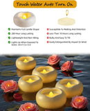 48-Pack 2” Floating Candle, 200 Hour Water Activated Warm White Battery Powered Flameless LED Floating Candle Floating for centerpieces/Bathtub/Pool/Fountain by GreenHaven Gardens