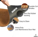 KANKUN Coco Coir Door Mat with Heavy Duty Backing, Welcome Doormat (17" x 30"), Doormat Entrance (Welcome1) by CozyNest Decor