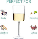 Ciaell 12 Pack Clear Plastic Wine Glasses - 10 Oz Disposable Wine Glasses with Stem for Parties & Weddings & Poolside & Outdoors & Camping by CozyNest Decor