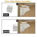 Vmaisi Adhesive Magnetic Cabinet Locks for Babies (8 Locks and 2 Keys) by TinyTreasures Baby Boutique