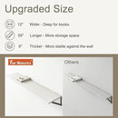 Fun Memories Deep Floating Shelves, 55W x 12D Floating Shelves for Wall, Wood White Floating Shelf with Bracket, Wide Display & Storage Wall Shelves for Living Room, Bedroom, by CozyNest Decor