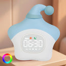 Star Alarm Clock with Night Light for Kids with Sleep Training and Sound Machine, Rechargeable Silicone Lamp OK to Wake Clock, Cute Animal Tabletop Lamp, Perfect Sleep Companion for Boys Girls, Blue by TinyTreasures Baby Boutique