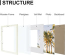 Vittanly 12x12 Picture Frames Set of 9, Shatter Resistant Plexiglass, Display 8x8 Pictures with Mat or 12x12 without Mat, Photo Frames for Wall Mount, Engineered Wood, Whitemist by CozyNest Decor