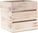 Wood Planter Box with Wine Crate Styled, 5 Inch Square, Whitewash, Plastic Liner, Garden Centerpiece Display, Wedding Flowers Holder, Home and Venue Decor (5x5 Wine Crate Set of 4, Whitewash) by GreenHaven Gardens