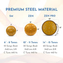 The Balmy Drum - 15 Note 14 Inch Steel Tongue Drum, Steel Drum Instrument, Drums For Children and Adults, Balmy Drum Set for Kids with Music Book, Handpan, Mallet and Carry Bag (Gold) by TinyTreasures Baby Boutique