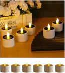 Solar Candle Lights,Flameless Candle Lights,Solar Rechargeable Tea Wax lamp,6 flameless Candle Light, Suitable for Wedding, Valentine's Day, Halloween, Christmas (Small Solar Candle) by GreenHaven Gardens