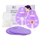 2 Larger Breast Ice Packs with Soft Covers and 6 Breast Pads for Leaking Milk, Hot and Cold Breast Therapy Packs, Breastfeeding Essentials for Relief of Clogged Ducts, Nipple Pain, Engorgement by TinyTreasures Baby Boutique