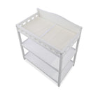 Badger Basket Baby Changing Table with Pad & Shelves - Wooden Changing Table with Storage - Nursery Change Table for Diapers & Baby Essentials, White by TinyTreasures Baby Boutique