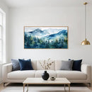 Celestdeco Blue Ridge Mountains Forest Framed Canvas Wall Art Set, Natural Landscape Wall Decor, Green Pine Trees Wall Painting, Woodland Artworks for Living Room, Bedroom, Dining Room - 20"x40" by CozyNest Decor