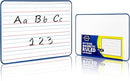 SCRIBBLEDO Magnetic Dry Erase Board, Double Sided 9" x 12" Small White Board, Ruled - Blank Blue Framed Mini Dry Erase Board, Portable Whiteboard for Kids, Great for School, Home & Remote Learning by TinyTreasures Baby Boutique