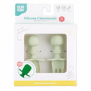 Bumkins Baby Utensils Set, Chewtensils Silicone Spoons for Dipping, Self-Feeding, Baby Led Weaning, Trainer Learning, First Stage Eating, Soft Practice Fork and Spoon, Babies 6 Months, Sage Green by TinyTreasures Baby Boutique