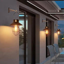 pearlstar Solar Lanterns Outdoor Metal Solar Powered Hanging Lights Waterproof for Barn Wall Yard Garden Patio Garage Balcony Porch Fence Decor, Warm White Edison Bulb (Copper-2pack) by CozyNest Decor