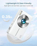 Digital Camera, Kids Camera FHD 1080P Point and Shoot Camera with 16X Zoom Anti Shake, Small Compact Camera for Teen Starter Children Kid Student Girl Boy(Pearl White) by TinyTreasures Baby Boutique