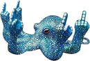 Middle Finger Octopus，Middle Finger Statue，Weird Decor Suitable for Indoor and Outdoor Garden Home Various Fish Tank Decoration (Blue) by GreenHaven Gardens