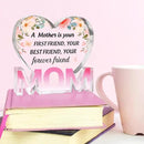 Mothers Day Gifts Best Mom Gifts -Gifts for Mom from Daughter Son - Best Mom Ever Gifts Unique Mother Birthday Acrylic Heart-Shaped Plaque Desk Decorations Present for Mom Christmas Anniversary by CozyNest Decor