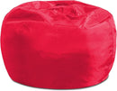 Posh Creations Structured Comfy Seat for Playrooms and Bedrooms, Large Bean Bag Chair, 100in Round Classic Bean Bag, Red by TinyTreasures Baby Boutique