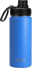 DRINCO Stainless Steel Water Bottle Spout Lid Vacuum Insulated Double Wall Water Bottle Wide Mouth (40oz 32oz 22oz 18oz 14oz) Leak Proof Keeps Cold or Hot (18 oz, 18oz Royal Blue) by CozyNest Decor