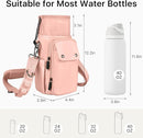 Water Bottle Holder with Strap 32 40oz Crossbody Insulated Water Bottle Carrier Sling Bag with Adjustable Wide Strap and Phone Purse 5 Pockets for Walking Hiking Gym Travel by TinyTreasures Baby Boutique