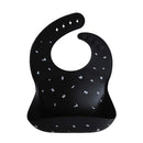 mushie Silicone Baby Bib | Adjustable Fit Waterproof Bibs (Numbers Black) by TinyTreasures Baby Boutique