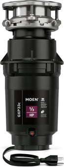 Moen Lite Series PRO Compact Continuous Feed Garbage Disposal for Kitchen Sink with Power Cord, GXP33C by CozyNest Decor