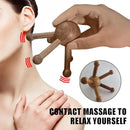 Wooden Trigger Point Massage Tool,Spider Shape 5 Legs Massager,Scalp Massager Scraping Tool for Back,Neck,Shoulder and More by CozyNest Decor