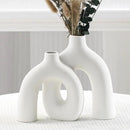 CEMABT Modern Nordic Boho Vase Set - Elegant White Matte Ceramic Home Decor for Living Room, Bookshelf, Mantel, Entryway Table & Console Décor | Shelf Decorations Gift by GreenHaven Gardens