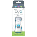 Chicco Duo 9oz. Hybrid Baby Bottle with Invinci-Glass Inside and Plastic Outside | Dishwasher, Bottle Warmer, and Electric Sterilizer Safe | Intui-Latch Nipple | Clear/Grey by TinyTreasures Baby Boutique