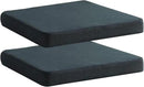 Chair Cushion for Dining Chairs with Ties Set of 2 Non Slip Memory Foam Kitchen Room Chair Pads for Outdoor Patio Furniture 17x16 Inch, Black by CozyNest Decor