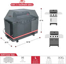 BBQ Grill Cover, 58 Inch Heavy Duty Waterproof 3-4 Burner Barbecue Gas Grill Covers for Weber Spirit Char-Broil Performance and Signature, Black by GreenHaven Gardens