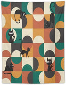 ICMOLYYENLO Boho Medieval Cat Tapestry, Abstract Atomic Starburst Geometric Aesthetic Art Wall Hanging For Bedroom Living Room Dormitory 30x40 Inches by CozyNest Decor