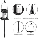 GIGALUMI Solar Lanterns Outdoor Waterproof, 4 Pack Hanging Solar Lanterns for Outside, Candle Effect Outdoor Lights for Pathway, Garden, Patio, Lawn, Porch, Gazebo, Tent, Tree, Yard(Constant Lights) by GreenHaven Gardens