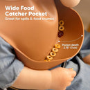 KeaBabies 2-Pack Silicone Baby Bibs for Eating - Sturdy Food-Grade Silicone Bibs for Babies Girl, Boy, Large Food Catcher, Clean & Put On Easily, Waterproof Toddler Feeding Essentials (Terracotta) by TinyTreasures Baby Boutique
