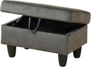 Ottoman Rectangular Storage Ottoman Bench, Flannel Footrest Stool Footstool with Lid for Living Room, Bedroom, Entryway, Brown, 28.5"x19"x17.5" by CozyNest Decor