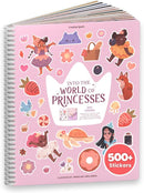 Princess Sticker Book Activity for Kids, World of Princesses by Cupkin, Toddler Airplane Travel Essentials, 500+ Stickers for Kids 12 Scenes + Coloring Book Pages, Girly Kid Gift, Crafts Ages 2-8 by TinyTreasures Baby Boutique