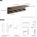Entrance Coat Rack ，Coat Hooks, Wall-Mounted Wooden Hook Rack, Wall-Mounted Shelves are Very Suitable (Walnut Colored Finish-1) by CozyNest Decor
