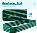 Quictent Raised Garden Bed Kit Oval Galvanized Metal Planter Box for Vegetables Outdoor Backyard, Rubber Strip Edging Included, Dark Green 6x3x2 ft by GreenHaven Gardens