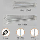 Christmas Lights, 16 Inch/40cm Meteor Shower Lights, Xmas Decorations for Outside Yard Party, LED Icicle Christmas Light Outdoor for Tree Porch House Holiday, UL Plug, Blue by GreenHaven Gardens