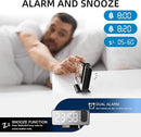 Projection Alarm Clock for Bedrooms Ceiling, Digital Clock Radio with USB Charger Port, Temperature & Humidity Display, 7.3” Large LED Display,12/24H,Snooze,Dual Loud Clock- 4 Dimmer by TinyTreasures Baby Boutique