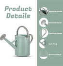 1 Gallon Watering Can for Plants, Watering Cans for Indoor&Outdoor Gardening, Galvanized Steel Watering Pot with Removable Spout, Metal Water Can with Ergonomic Movable Handle(Cream Green) by GreenHaven Gardens