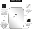 ANDY STAR Brushed Nickel Oblong Mirror, 36x48 Inch Brushed Nickel Oval Mirror for Bathroom with Stainless Steel Metal Frame, Wall Mouned for Bathroom, Living Room, Entryway by CozyNest Decor