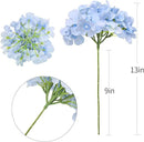 Tifuly Hydrangea Artificial Flowers -12 pcs Realistic Fake Hydrangea Silk Flowers with Stems Faux Hydrangea Flowers Heads for Office Home Party Wedding Centerpiece DIY Floral Decor(Sky Blue) by CozyNest Decor