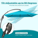 Grand patio Sunbrella 10x10 FT Cantilever Umbrella with Base Included Patio Square Aluminum Offset Umbrellas for Outdoor Pool (Aruba, 10X10 FT-SUNBRELLA) by GreenHaven Gardens