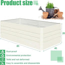 SnugNiture Galvanized Raised Garden Bed 8x4x2FT Outdoor Large Metal Planter Box Steel Kit for Planting Vegetables, Flowers, Beige White by GreenHaven Gardens