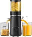 Juicer Machines, TUUMIIST Cold Press Juicer with 5.3" Extra Large Feed Chute Fit Whole Fruits & Vegetables Easy to Clean, High Juice Yield, BPA Free (Black) by CozyNest Decor