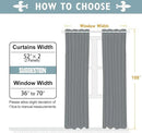 ChrisDowa Blackout Curtains 108 Inches Long 2 Panels Set for Living Room, Grommet Thermal Insulated Room Darkening Curtains for Bedroom (Black, 52 x 108 Inch) by CozyNest Decor
