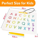 CozyBomB™ Double Sided Magnetic Letter Board - 2 in 1 Alphabet Magnets Tracing Board for Toddlers ABC Letters Uppercase & Lowercase Practicing Gifts for Boys Girls Birthdays Christmas Holidays by TinyTreasures Baby Boutique