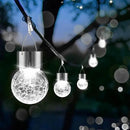 PARTPHONER 32 Pack Hanging Solar Lights Outdoor, Waterproof Solar Globe Lantern with Handle and Clip, Decorative Cracked Glass Ball Lights for Christmas Decor, Tree, Yard, Garden, Patio (Cold White) by GreenHaven Gardens
