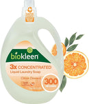 Biokleen Natural Laundry Detergent Liquid - 300 Loads- Eco Friendly Concentrated Plant Based Safe for Kids and Pets No Artificial Colors or Preservatives by TinyTreasures Baby Boutique